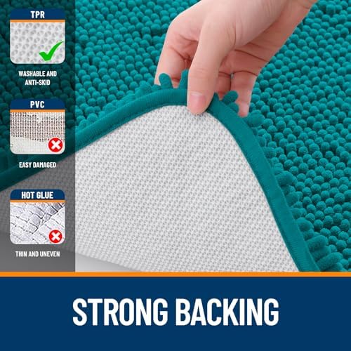 OLANLY Large Bathroom Rugs 70x46, Extra Soft Absorbent Chenille Bath Rugs - Image 6