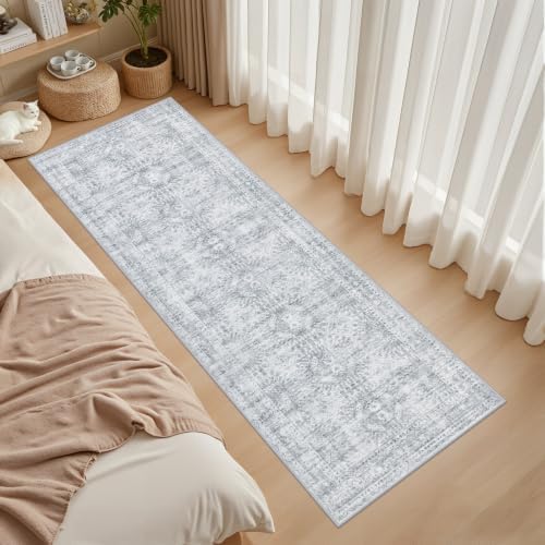 4x8 Area Rugs Living Room: Bedroom Neutral Washable Carpet Gray - Image 3