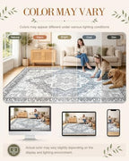 OLANLY 2x4 Washable Accent Rug Non Slip Carpet for Entryway Kitchen Bedside - Image 2
