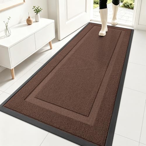 OLANLY Front Door Mat Outside 71x23, All-Season Heavy-Duty Rubber Doormat by OLANLY
