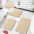 OLANLY Toilet Rugs U-Shaped 24x20, Soft Absorbent Chenille Contour Rugs - Image 2