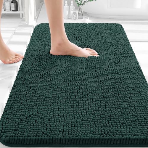 OLANLY Bathroom Rugs 32x20, Extra Soft Absorbent Chenille Bath Rugs by OLANLY