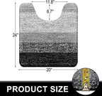 OLANLY Luxury Toilet Rugs U-Shaped 24x20, Soft Absorbent Microfiber Mat - Image 2