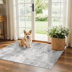 Abstract 2x3 Entryway Area Rugs: Washable Water Resistant Kitchen Rug Non-Slip Durable Doormat Ultra Soft Bedroom Beside Carpet Indoor Low Pile Floor Mat for Bathroom Stove Sink Area(2x3,Light/Grey) by HYHAOYUNLAI