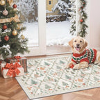 Madane Christmas Area Rug 2x3, Grey Entryway Xmas Carpet Holiday Decor by Madane