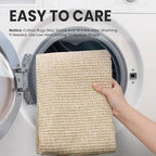 EARTHALL Washable Entryway Rug, Non Slip, 3x5 Ft, Golden Beige/White - Image 4