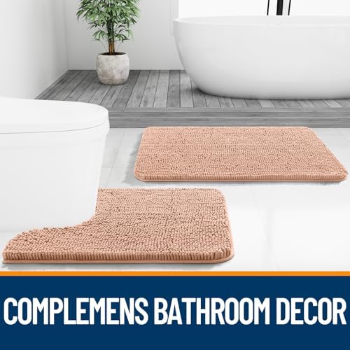 OLANLY Bathroom Runner Rugs 40x24, Extra Soft Absorbent Chenille Bath Rugs - Image 7