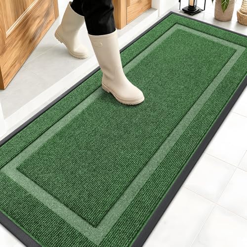 OLANLY Front Door Mat Outside 59x20, All-Season Heavy-Duty Rubber Doormat by OLANLY