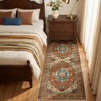 RELEANY Washable Area Rug, Runner 3'x6', Red/Orange/Blue/Brown - Image 2