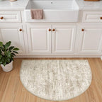 2x3 Half Circle Rug, Small Washable Entryway Rug,Brown - Image 4