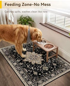 RELEANY Washable Area Rug, Small 2'x3', Black/Neutral - Image 4