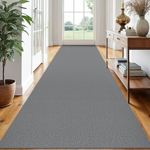 EARTHALL Washable Runner Rug, Non Slip Hall Runner Carpet, 3x14 Ft, Dark Gray by Unknown