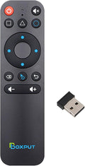 BOXPUT BPR1S Plus Air Mouse Remote BT & 2.4G RF Replacement Remote with USB Receiver and Voice Control Supports 6-Axis Gyro IR Learning for Android TV Box TV Stick Smart Set Top Box