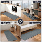 Kitchen Mats for Floor, Kitchen Rugs Non Slip, 17x47 Grey - Image 6