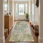 Green Rug Runners for Hallways Kitchen 2.6x8 Non Slip Washable Entryway Runner Rugs with Rubber Backing 8ft Long Carpet Runner for Laundry Bedroom, Low Pile Stain & Fade Resistant, Sage Green - Image 2
