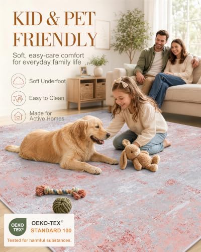 OLANLY 3x5 Washable Accent Rug, Soft Non Slip Carpet for Entryway Bedside - Image 5