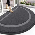 OLANLY Half Circle Front Door Mat Outside 71x47 All-Season Rubber Doormat by OLANLY
