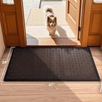 Mibao Front Door Mat Outdoor Entrance, 47" x 24" Heavy Duty Welcome Mat for Outdoor and Indoor, Waterproof Dirt Trapper Doormat, Super Absorbent Indoor Entryway Mat for Patio & Porch - Brown - Image 2