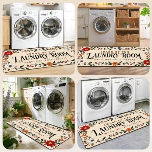 Soft Laundry Room Rug Runner, 20"x60", Washable, Non-Slip Thick Mat - Image 7