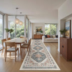 Madane Hallway Runner Rug 2'6''x14' Kitchen Runners Vintage, Navy Blue - Image 5