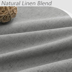 Guken 100% Blackout Linen Curtains 80 Inch Length 2 Panels Set for Living Room Bedroom Back Tab Thermal Insulated Black Out Linen Drapes Room Darkening Window Curtains,Dark Grey - Image 3