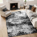 Black Washable Rug 4x6 Entryway Rugs for Living Room Bedroom Carpet by Acapet