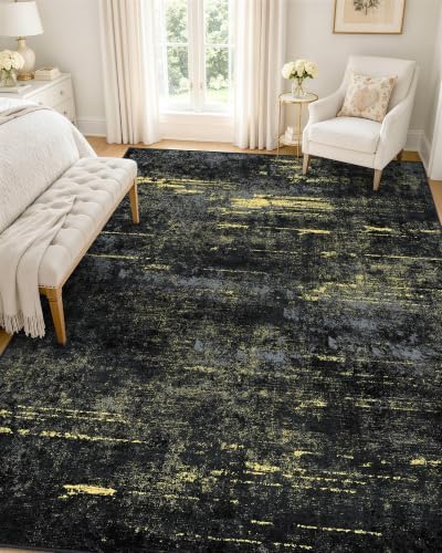 OLANLY 5x8 Washable Area Rug, Soft Non Slip Carpet for Bedroom Living Room by OLANLY