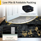 RELEANY Washable 8'x10' Abstract Area Rug for Living Room Black Gold - Image 6