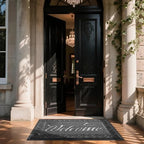 Yimobra Welcome Mat, Heavy Duty Sturdy Door Mats for Home Entrance Outdoor Indoor, Front Doormat for Outside Patio Floor Entry Porch Garage Office, Waterproof, Low Profile, 60 x 36, Black Grey - Image 3