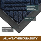 Front Door Mat, Heavy Duty Non-Slip Doormat 31.5"x20", Navy - Image 4