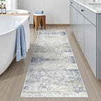 2x5 Rug Runners for Hallways Non Slip,Kitchen Rugs,Blue - Image 5