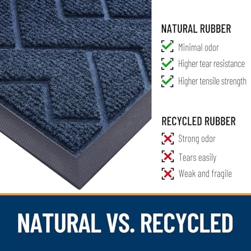 OLANLY Front Door Mat Outside 59x23, All-Season Absorbent Rubber Doormat - Image 5