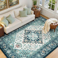 Lofus 6x9 Area Rugs for Living Room Bedroom, Boho Carpet Floral Green Beige by Lofus