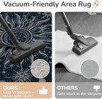 Vacuum-Friendly, 6x9 Washable Area Rug, Blue Gray White - Image 5