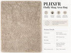 PLHXFR 8x10 Area Rugs Living Room: Fluffy Bedroom Rug Shag Carpet Camel - Image 4