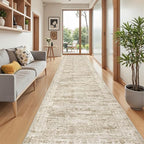 2'6 x 14' Runner Rug Non Slip,Washable Kitchen Rugs,Brown - Image 3