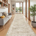 2'6 x 16' Runner Rug Non Slip,Washable Kitchen Rugs,Brown by Restydon