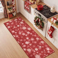 2x5 Christmas Runner Rug for Hallway,Washable Kitchen Rugs,Red by Restydon