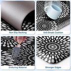 LuxStep Kitchen Mats for Floor,0.47 inch Thicker Cushioned Rug Anti-Fatigue Mats for Kitchen Decor Accessories,Waterproof Non-Slip Mats and Rugs Set for Office,Laundry 17.3"×29"+17.3"×47",Black - Image 5