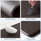 StepRite Kitchen Mats for Floor, 2-Piece Anti-Fatigue Rugs, Chocolate - Image 3