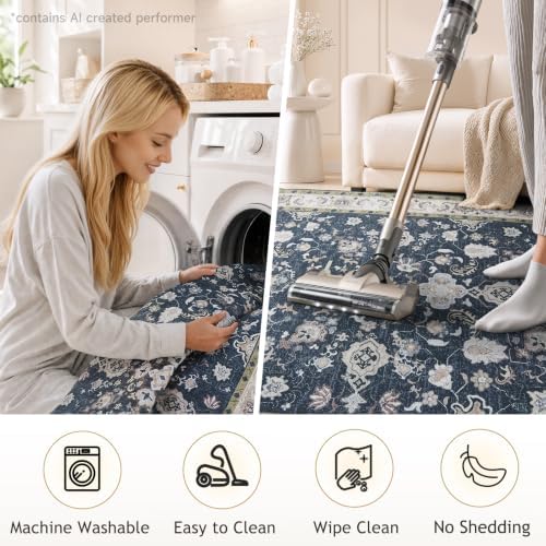 Ophanie Black Wool Area Rugs 2x6 for Bedroom Living Room, Fluffy Shag Fuzzy Carpet, Plush Shaggy Rug, Indoor Carpet for Kids Boys Dorm Home Decor Aesthetic, Nursery with 99 pcs Pile fibers - Image 6