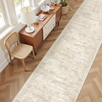 2'6 x 14' Runner Rug Non Slip,Washable Kitchen Rugs,Beige - Image 5