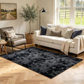 3x5 Tie-dye Dark Grey Area Rug Washable Non-Slip Soft for Bedroom Kitchen by Unknown