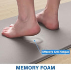StepRite Kitchen Mats for Floor, 2-Piece Anti-Fatigue Kitchen Rugs, Khaki - Image 7