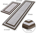 Mattitude Kitchen Mats Set of 2,Cushioned Anti-Fatigue Non-Skid Rug Sets - Image 2