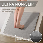 YDKGL Kitchen Rugs Kitchen Mats for Floor Non Slip Washable Gray 17"x47" - Image 4