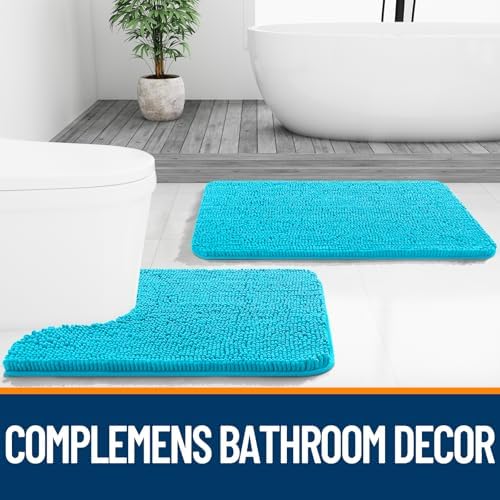 OLANLY Bathroom Rugs 36x24, Extra Soft Absorbent Chenille Bath Rugs - Image 7