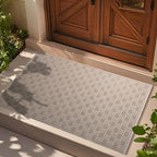 Mibao Front Door Mat Outside Entrance, 47" x 32", Heavy Duty Welcome Mat, Stain and Fade Resistant, Dirt Trapper Doormat, Super Absorbent Indoor Outdoor Entryway Mat with Non-Slip Backing, Beige by Mibao