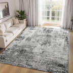 Ompaa Living Room Rug 5x8 Gray Area Rug Machine Washable Boho Rug Non Slip Abstract Vintage Indoor Large Rugs for Bedroom, Classroom, College Dorm, Farmhouse, Dining Room, Kids Playroom by OmpaaHomeDecor