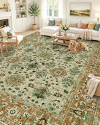 OLANLY 9x12 Washable Area Rug, Soft Non Slip Carpet for Bedroom Living Room by OLANLY